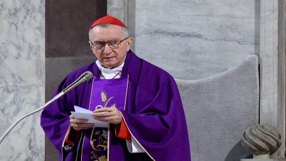 Cardinal and Vatican Secretary of State Pietro Parolin leads the Ash Wednesday mass which opens Lent, the forty-day period of abstinence and deprivation for Christians before Holy Week and Easter, at the Santa Sabina church in Rome on March 2, 2022. (Photo by Tiziana FABI / AFP) (Photo by TIZIANA FABI/AFP via Getty Images)