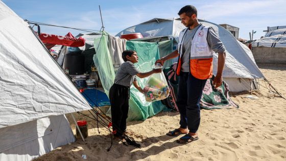 Launch of the Moroccan food aid distribution operation in Gaza