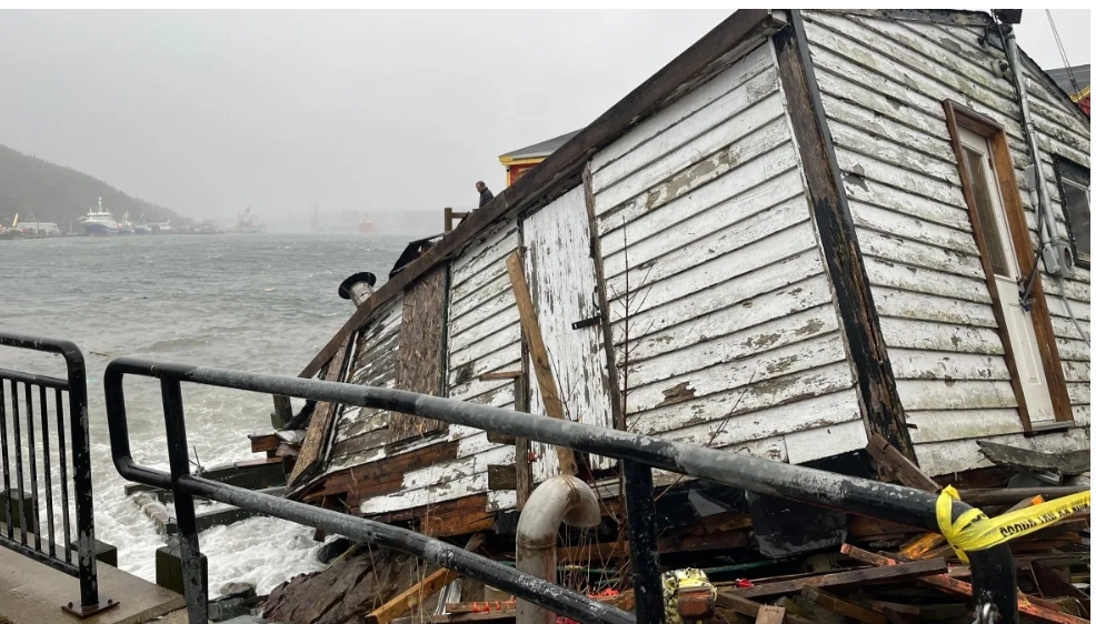 Power outages, wind damage as winter storm lashes Newfoundland