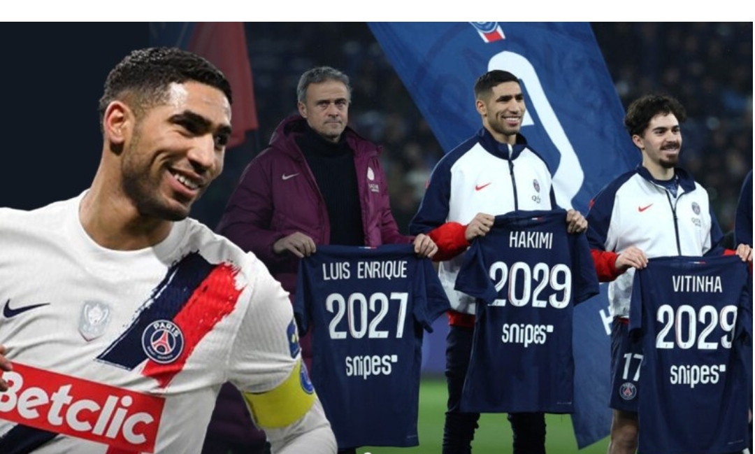 Achraf Hakimi Extends Stay with PSG until 2029