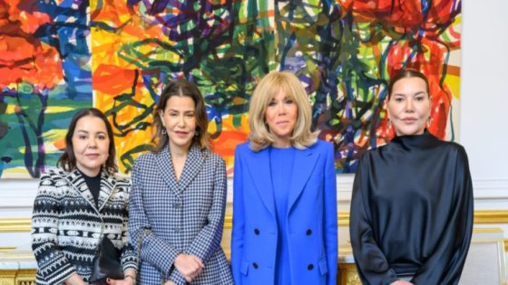 On Very High Instruction from HM the King, TRH Princesses Lalla Meryem, Lalla Asmae and Lalla Hasnaa, Received for Lunch at Elysée Palace, at Invitation of Mrs. Brigitte Macron