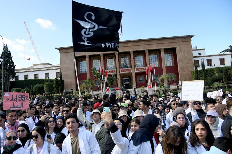 Rabat Medical Students Stage Renewed Protests, Demanding Quality Education